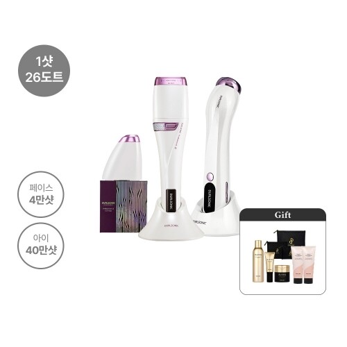프로페셔널 알파 두배샷 + 세모플러스 (1샷 26도트 / 페이스 4만샷 / 아이 40만샷 + 7in1 물방울초음파) 뷰티디바이스